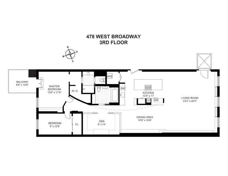 478 West Broadway, 3 | floorplan | View 13