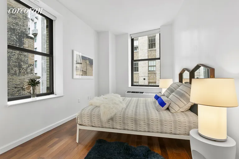 New York City Real Estate | View 1 Wall Street Court, 1109 | Corner Bedroom | View 4