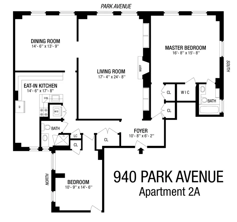 940 Park Avenue , 2A | floorplan | View 9