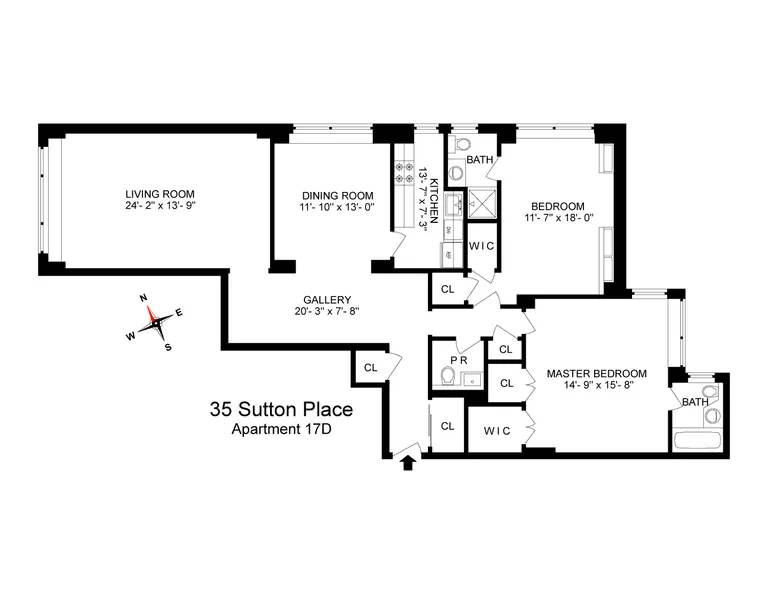 35 Sutton Place, 17D | floorplan | View 18