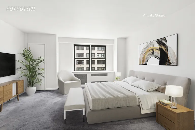 New York City Real Estate | View 399 East 72nd Street, 11E | Bedroom- Virtually staged | View 5