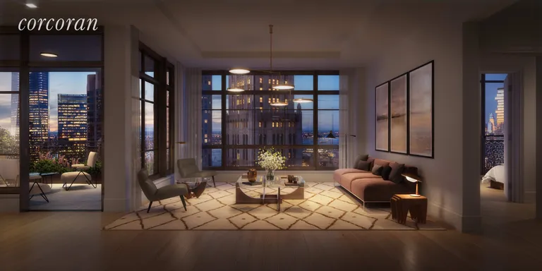 New York City Real Estate | View 25 Park Row, 25A | Living Room | View 4