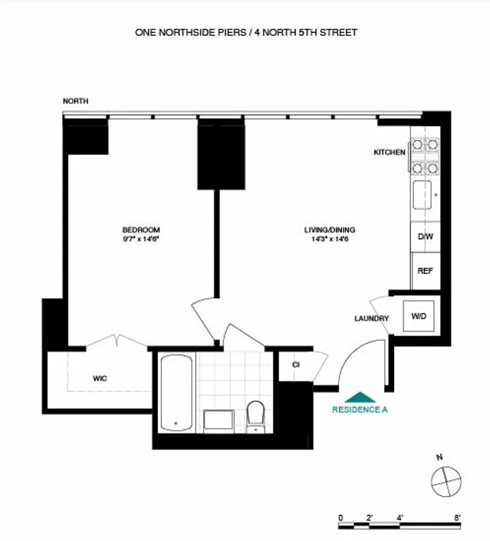 1 NORTHSIDE PIERS, 12A | floorplan | View 8
