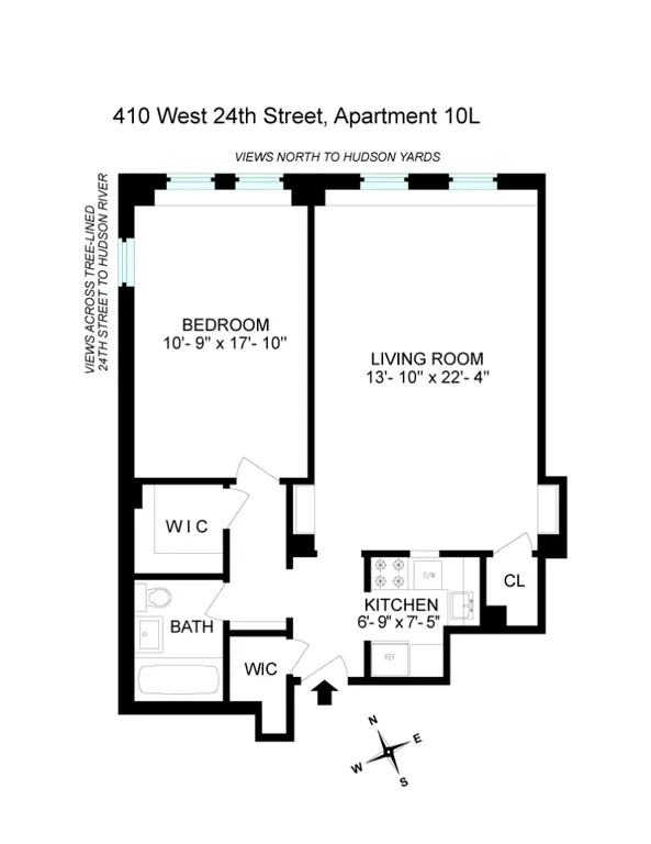 410 West 24th Street, 10L | floorplan | View 9