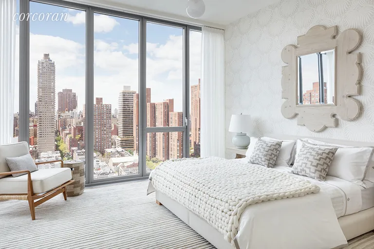 New York City Real Estate | View 360 East 89th Street, 25A | Corner Master Bedroom | View 4
