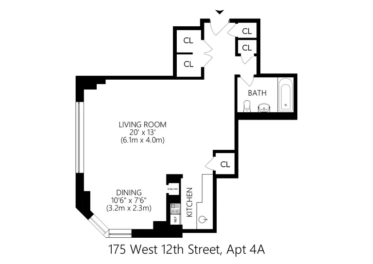 175 West 12th Street, 4A | floorplan | View 5