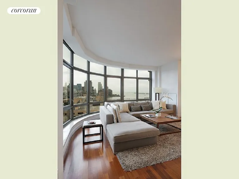 New York City Real Estate | View 1 Morton Square, 14BE | Living and Dining in the Coveted South West Corner | View 2