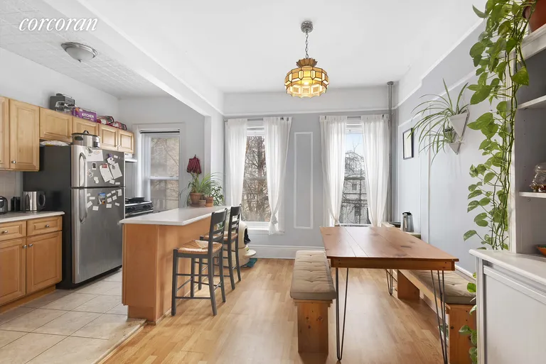 New York City Real Estate | View 192 13th Street | Second Floor open kitchen / dining | View 8