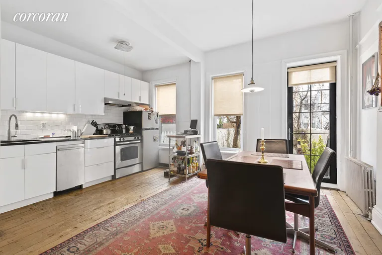 New York City Real Estate | View 192 13th Street | Open dining/kitchen with outdoor access | View 7