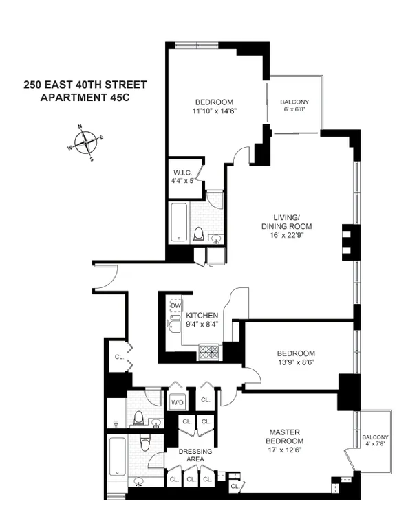 250 East 40th Street, 45C | floorplan | View 8