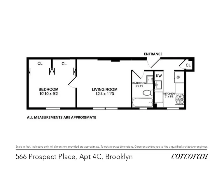 566 Prospect Place, 4C | floorplan | View 6