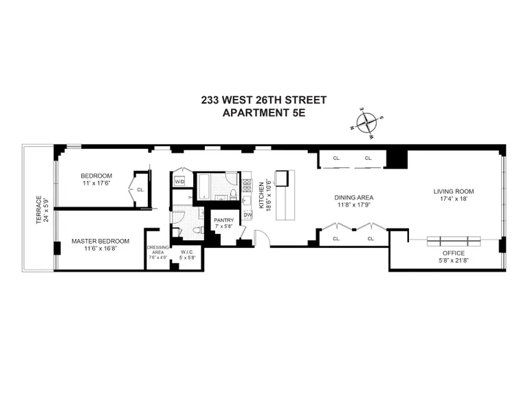 233 West 26th Street, 5E | floorplan | View 27