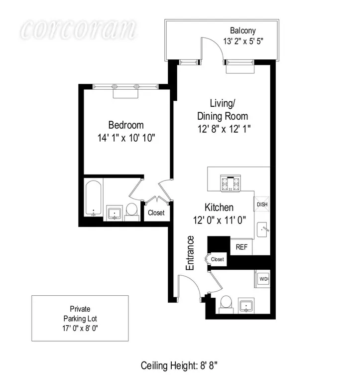 New York City Real Estate | View 282 21st Street, 3C | Floor Plan | View 8