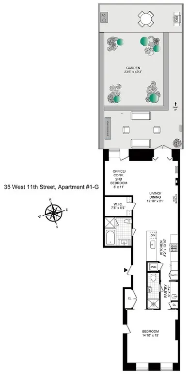 35 West 11th Street, 1G | floorplan | View 8