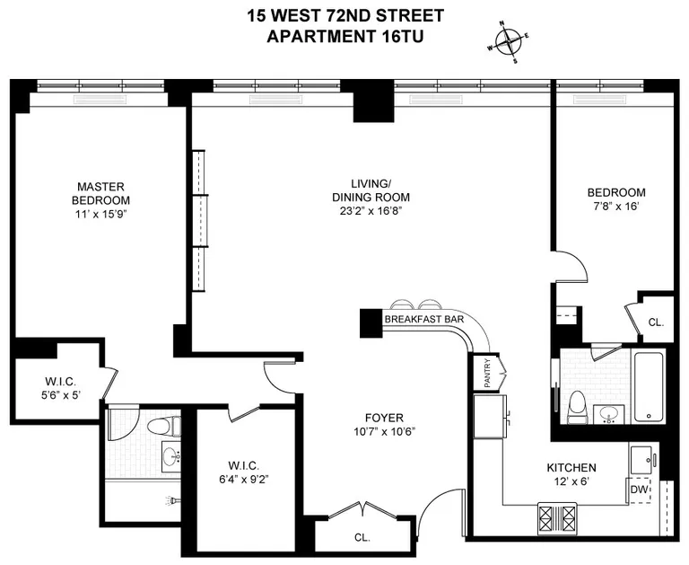 15 West 72Nd Street, 16TU | floorplan | View 9