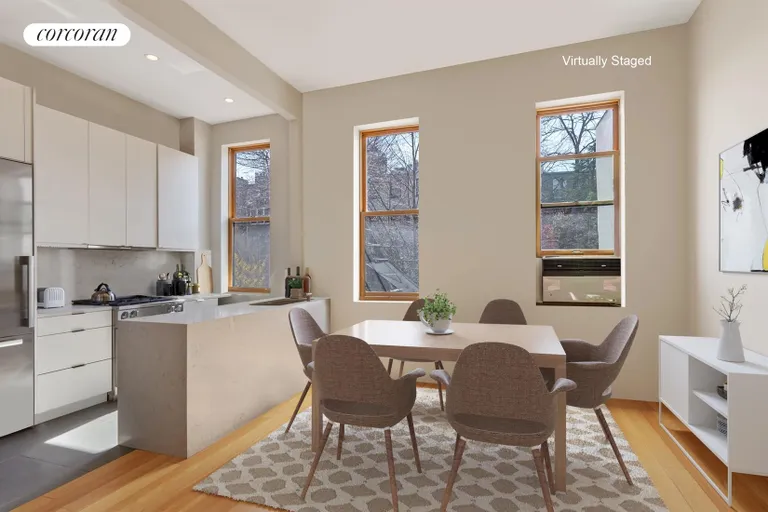 New York City Real Estate | View 234 Baltic Street | Duplex Dining Room and Open kitchen | View 4