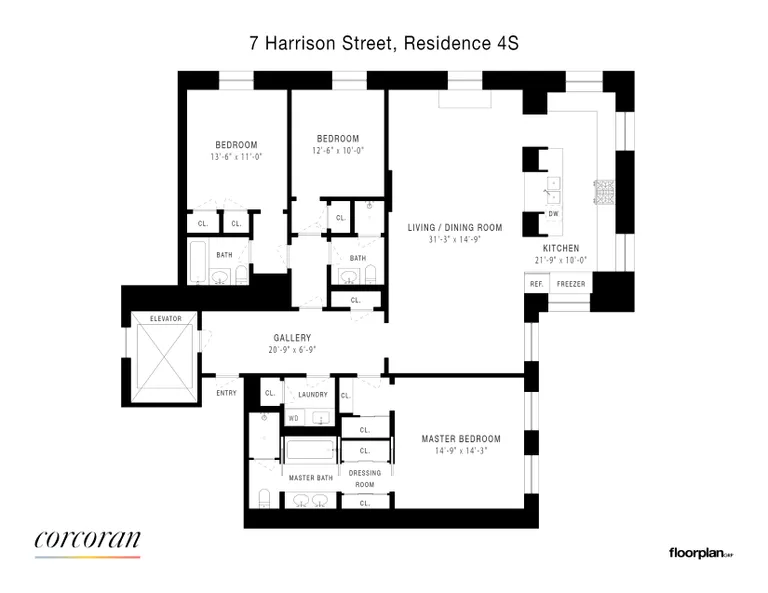 7 Harrison Street, 4S | floorplan | View 11