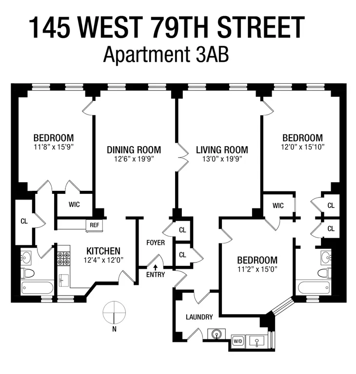 145 West 79th Street, 3AB | floorplan | View 10