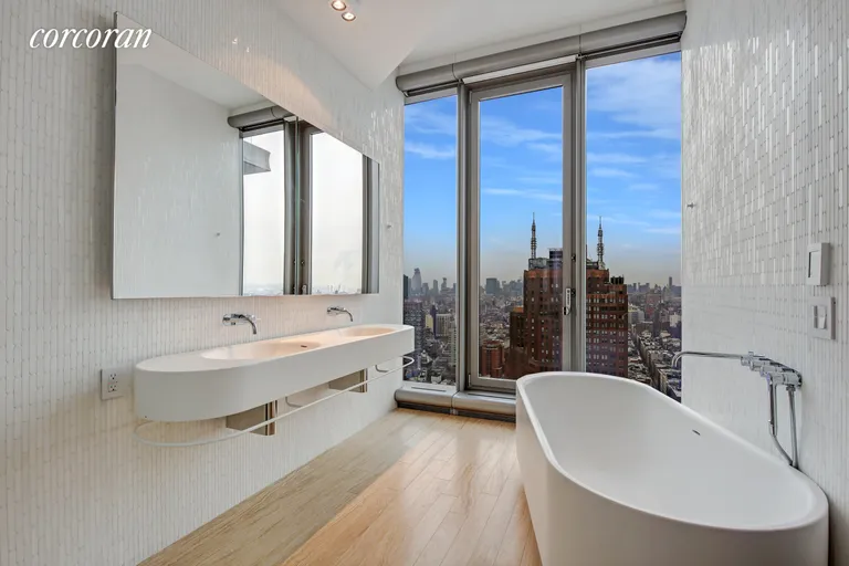 New York City Real Estate | View 56 Leonard Street, 34AEAST | Gorgeous Windowed Master Bath  | View 4