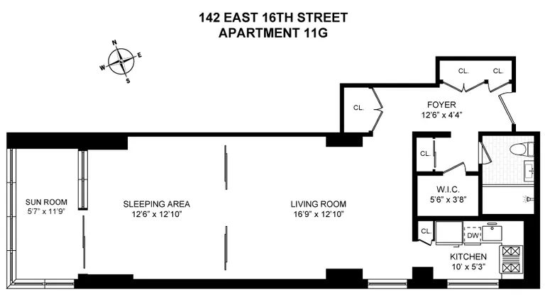142 East 16th Street, 11G | floorplan | View 7
