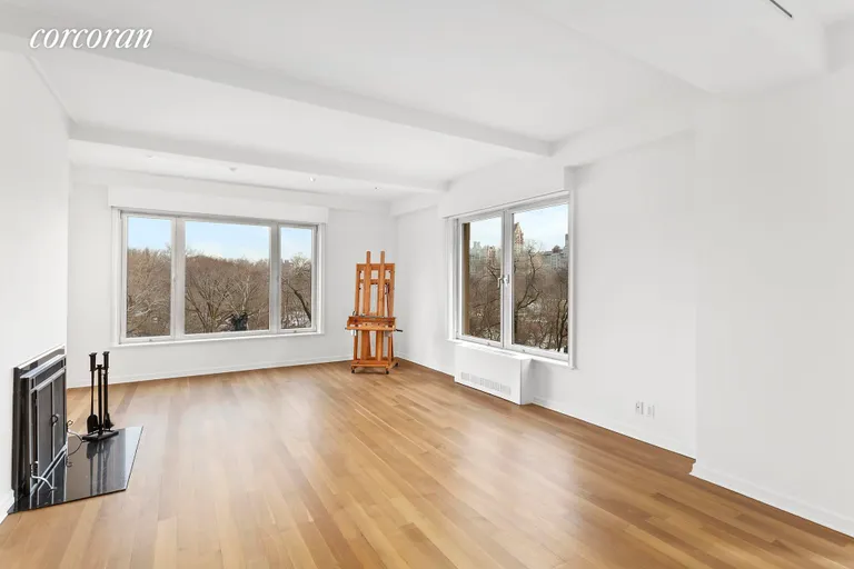 New York City Real Estate | View 100 Central Park South, 5A | Working Fireplace for those Snowy Winter Evenings | View 2