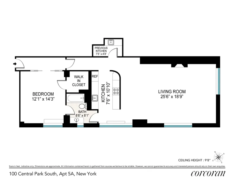100 Central Park South, 5A | floorplan | View 8