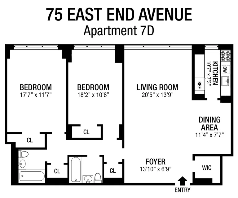 75 East End Avenue, 7D | floorplan | View 7