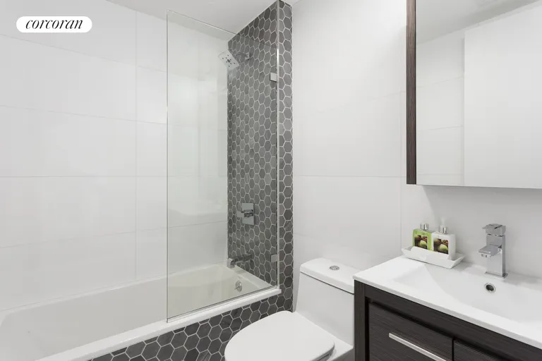 New York City Real Estate | View 813 Jefferson Avenue, 1B | Sleek Bathroom | View 6