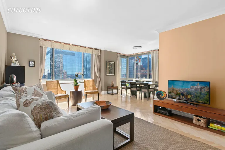 New York City Real Estate | View 2 Columbus Avenue, 24c | Open view to East | View 2