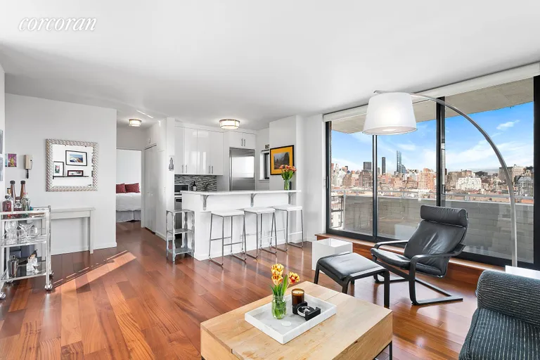 New York City Real Estate | View 140 Charles Street, 14D | Living/Kitchen | View 2