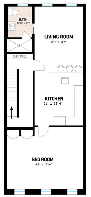 596 Mac Donough Street, 2A | floorplan | View 7