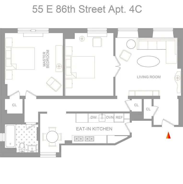 55 East 86th Street, 4C | floorplan | View 7