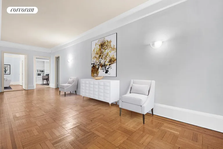 New York City Real Estate | View 1192 Park Avenue, 8B | Virtually staged enormous entry gallery  | View 2