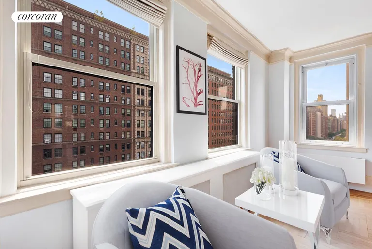 New York City Real Estate | View 1192 Park Avenue, 8B | View from living room virtually staged | View 6
