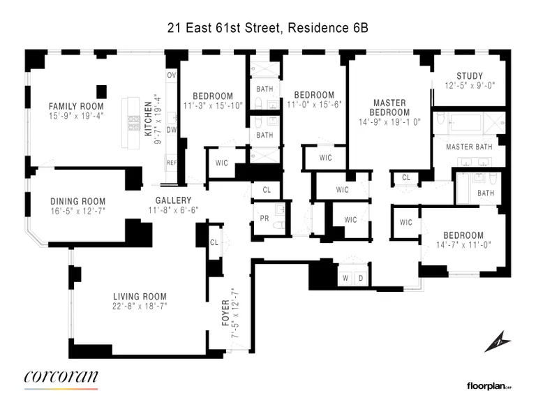 21 East 61st Street, 6B | floorplan | View 10