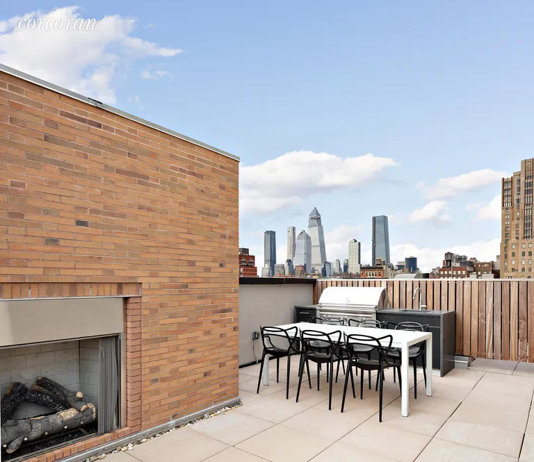 New York City Real Estate | View 211 West 14th Street, PENTHOUSE | Private Roof Terrace with Fireplace and Kitchen | View 6