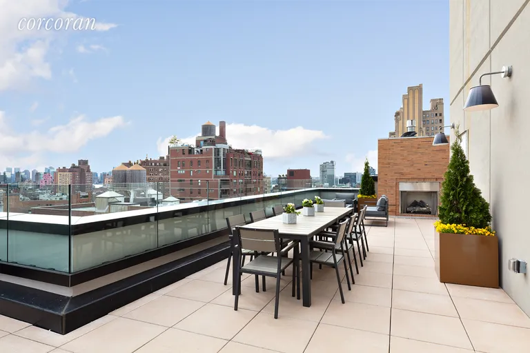 New York City Real Estate | View 211 West 14th Street, PENTHOUSE | Dining Al Fresco on Private Roof Terrace | View 14