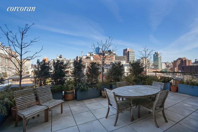 New York City Real Estate | View 7 Hubert Street, 8B | NW&E Terrace with Hudson River & City Views | View 2