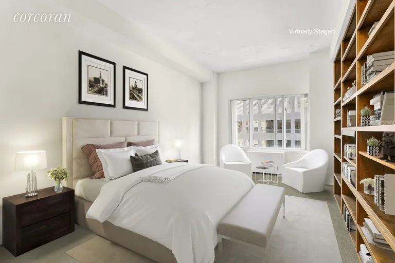 New York City Real Estate | View 200 East 57th Street, 15L | Master Bedroom with south facing windows | View 3