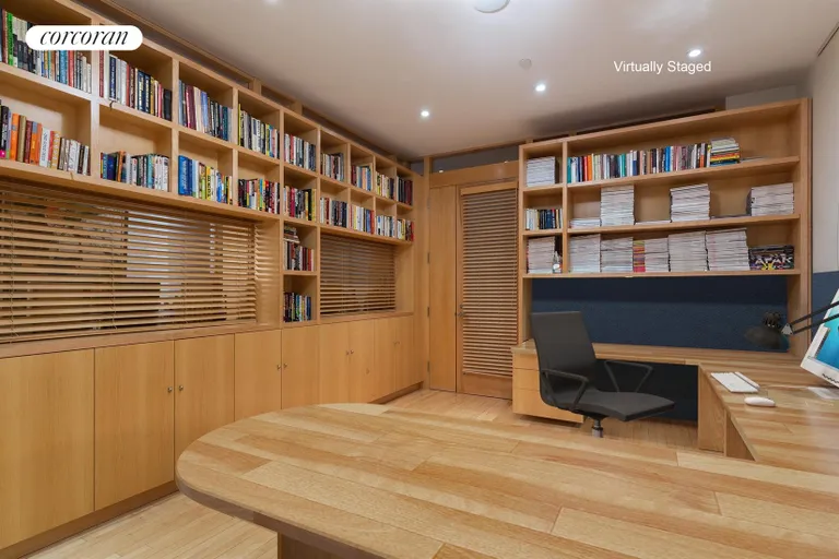 New York City Real Estate | View 31 West 21st Street, 4 | study with handsome custom bookcases | View 5