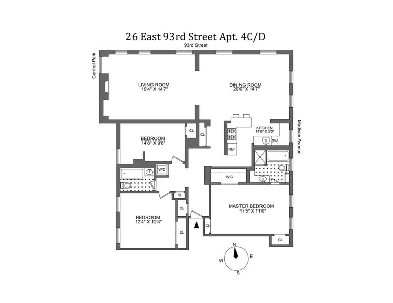 26 East 93rd Street, 4CD | floorplan | View 8