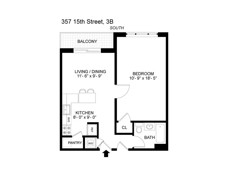 357 15th Street, 3B | floorplan | View 6