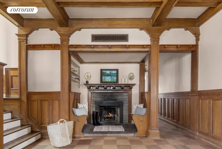 New York City Real Estate | View 197 Rugby Road | Warm yourself by the fire | View 3