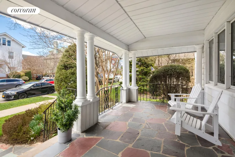 New York City Real Estate | View 197 Rugby Road | Covered porch for outdoor living | View 18