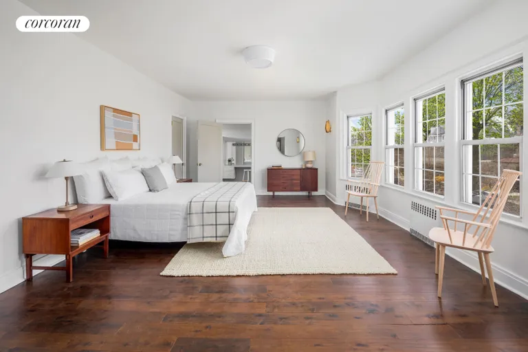 New York City Real Estate | View 197 Rugby Road | Master bedroom with original  wide plank floor | View 11