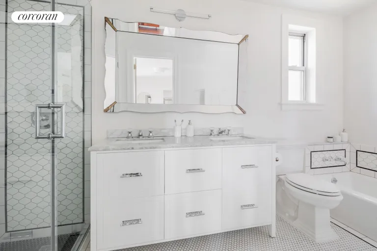 New York City Real Estate | View 197 Rugby Road | Master bath with soaking tub and shower | View 12