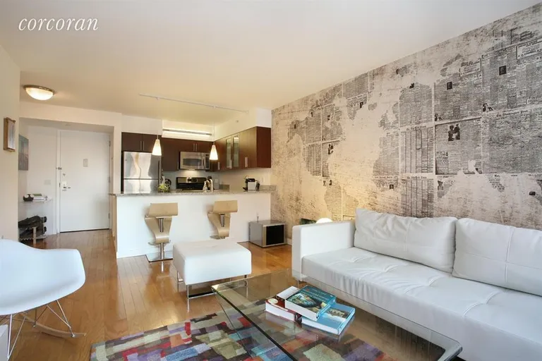 New York City Real Estate | View 555 West 23rd Street, N5L | Living Room | View 2