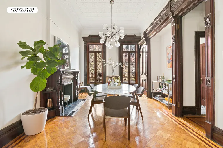 New York City Real Estate | View 865 Union Street | Parlor Formal Dining Room  | View 2