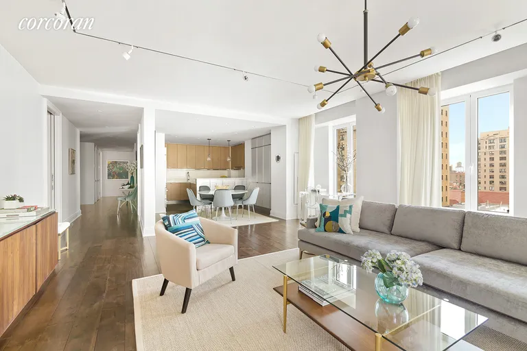 New York City Real Estate | View 230 West 78th Street, 9A | Living  / dining / kitchen | View 2