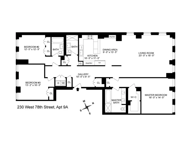 230 West 78th Street, 9A | floorplan | View 10